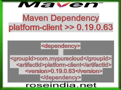 Maven dependency of platform-client version 0.19.0.63