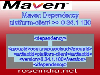 Maven dependency of platform-client version 0.34.1.100