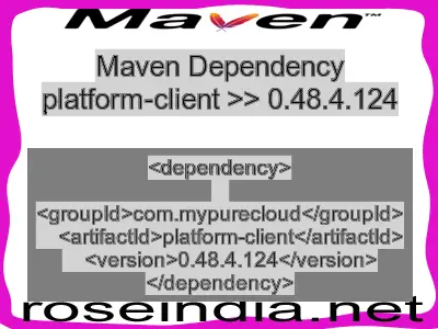 Maven dependency of platform-client version 0.48.4.124