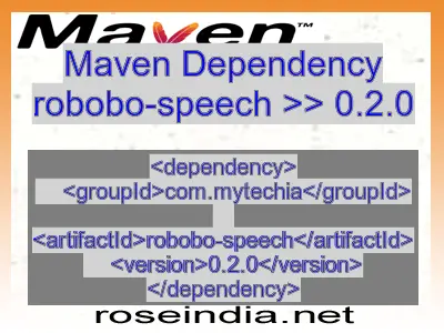 Maven dependency of robobo-speech version 0.2.0