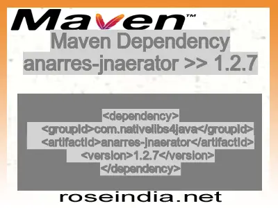 Maven dependency of anarres-jnaerator version 1.2.7