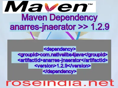 Maven dependency of anarres-jnaerator version 1.2.9