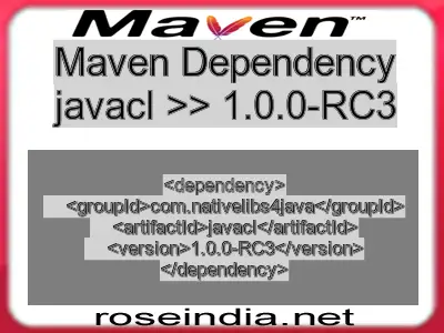 Maven dependency of javacl version 1.0.0-RC3