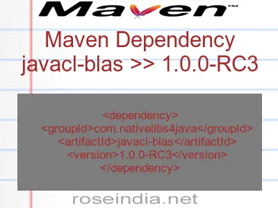 Maven dependency of javacl-blas version 1.0.0-RC3