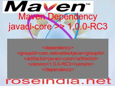 Maven dependency of javacl-core version 1.0.0-RC3