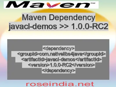 Maven dependency of javacl-demos version 1.0.0-RC2