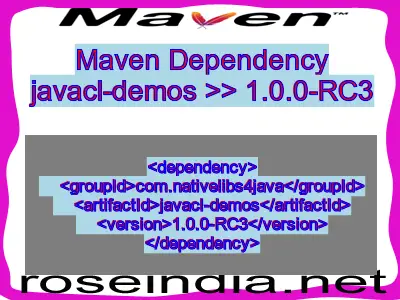 Maven dependency of javacl-demos version 1.0.0-RC3