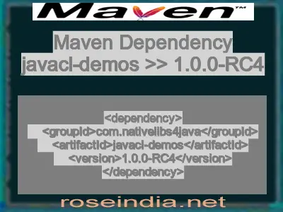 Maven dependency of javacl-demos version 1.0.0-RC4