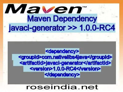 Maven dependency of javacl-generator version 1.0.0-RC4