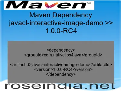 Maven dependency of javacl-interactive-image-demo version 1.0.0-RC4