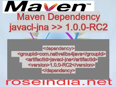 Maven dependency of javacl-jna version 1.0.0-RC2