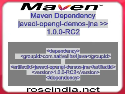 Maven dependency of javacl-opengl-demos-jna version 1.0.0-RC2