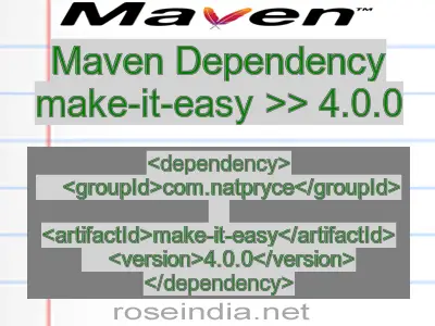 Maven dependency of make-it-easy version 4.0.0