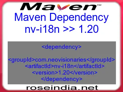 Maven dependency of nv-i18n version 1.20