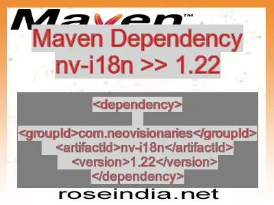 Maven dependency of nv-i18n version 1.22