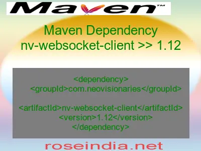 Maven dependency of nv-websocket-client version 1.12