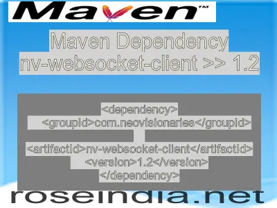 Maven dependency of nv-websocket-client version 1.2