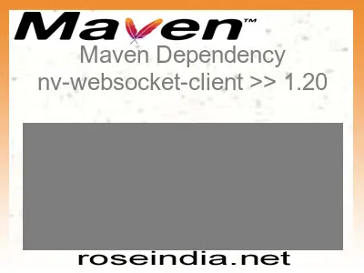 Maven dependency of nv-websocket-client version 1.20