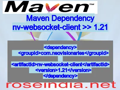 Maven dependency of nv-websocket-client version 1.21