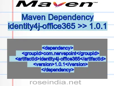 Maven dependency of identity4j-office365 version 1.0.1