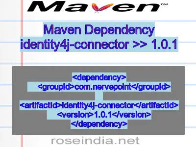 Maven dependency of identity4j-connector version 1.0.1