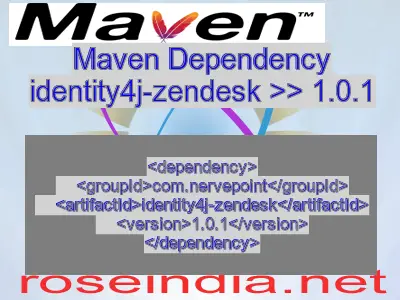 Maven dependency of identity4j-zendesk version 1.0.1