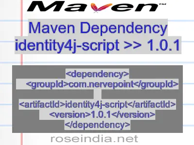 Maven dependency of identity4j-script version 1.0.1