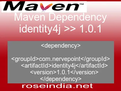 Maven dependency of identity4j version 1.0.1