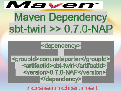 Maven dependency of sbt-twirl version 0.7.0-NAP