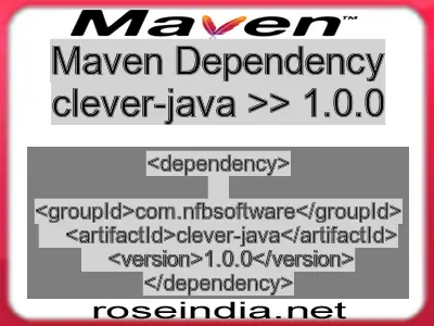 Maven dependency of clever-java version 1.0.0