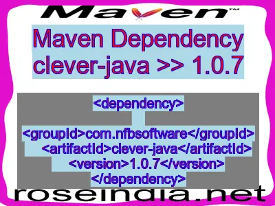 Maven dependency of clever-java version 1.0.7