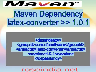 Maven dependency of latex-converter version 1.0.1