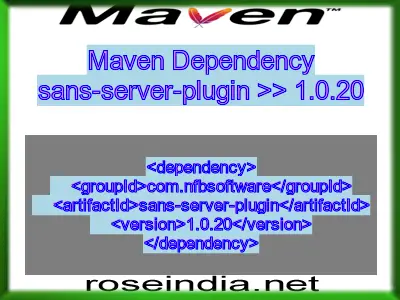 Maven dependency of sans-server-plugin version 1.0.20