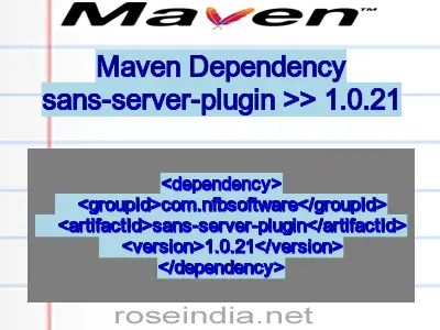 Maven dependency of sans-server-plugin version 1.0.21