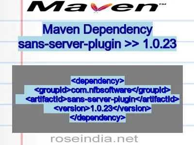 Maven dependency of sans-server-plugin version 1.0.23