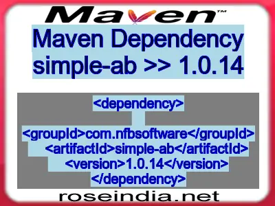 Maven dependency of simple-ab version 1.0.14