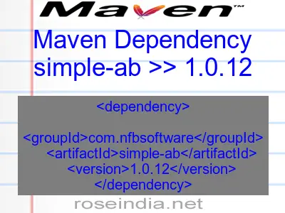 Maven dependency of simple-ab version 1.0.12