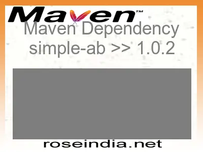 Maven dependency of simple-ab version 1.0.2