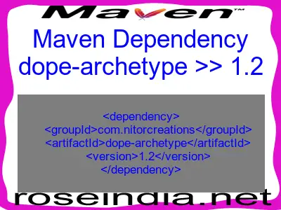 Maven dependency of dope-archetype version 1.2