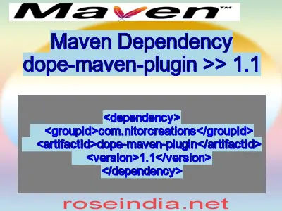 Maven dependency of dope-maven-plugin version 1.1