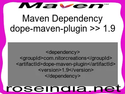 Maven dependency of dope-maven-plugin version 1.9