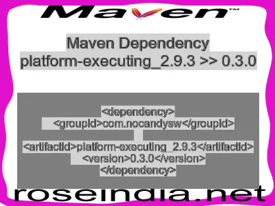 Maven dependency of platform-executing_2.9.3 version 0.3.0