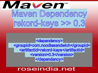 Maven dependency of rekord-keys version 0.3