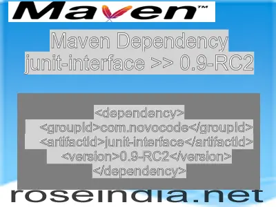 Maven dependency of junit-interface version 0.9-RC2