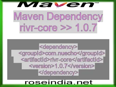 Maven dependency of rivr-core version 1.0.7