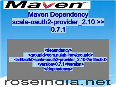 Maven dependency of scala-oauth2-provider_2.10 version 0.7.1