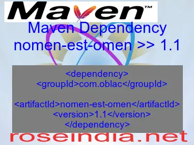 Maven dependency of nomen-est-omen version 1.1