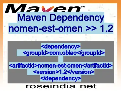 Maven dependency of nomen-est-omen version 1.2