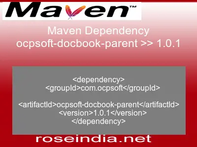 Maven dependency of ocpsoft-docbook-parent version 1.0.1