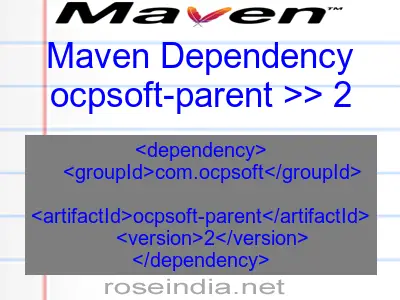 Maven dependency of ocpsoft-parent version 2